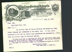 Letterhead - Van Camp Hardware & Iron Co.