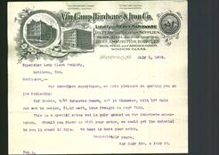 Letterhead - Van Camp Hardware & Iron Co.