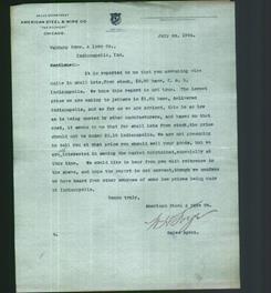 Letterhead - American Steel & Wire Co.