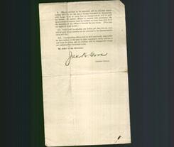 Letter - Signed Jas. K. Gore