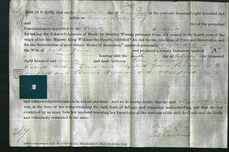 Deed by Married Women - Elizabeth Gover-Original Ancestry