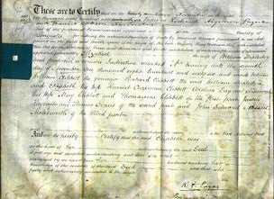 Deed by Married Women - Elizabeth Stapledon-Original Ancestry