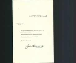 Letterhead - State of Indiana, Adjutant- General's Office