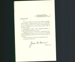 Letterhead - State of Indiana, Adjutant- General's Office