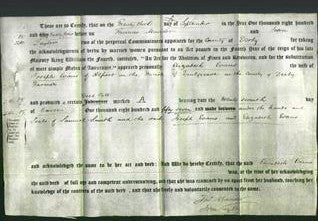Deed by Married Women - Elizabeth Evans-Original Ancestry