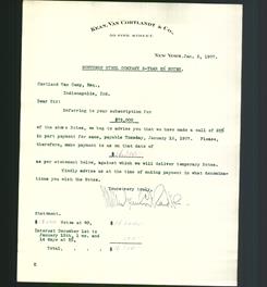 Letterhead - Kean, Van Cortlandt & Co.