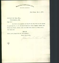 Letterhead - Kean, Van Cortlandt & Co.