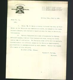 Letterhead - Artillery Battalion