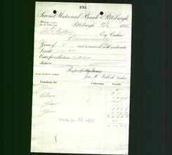 Bank Letterhead - Second National Bank of Pittsburgh