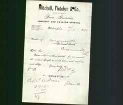 Bank Letterhead - Mitchell, Fletcher & Company