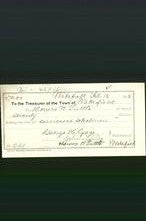 Wakefield, Massachusetts Payment Voucher - Horace B Tuttle