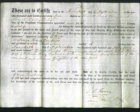 Deed by Married Women - Eliza Hawkins-Original Ancestry