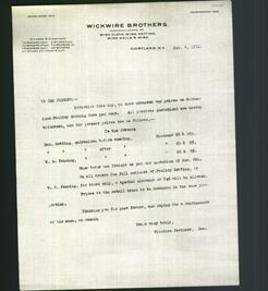 Letterhead - Wickwire Brothers