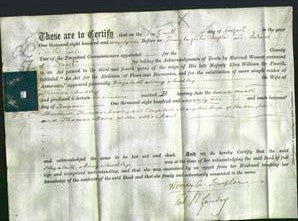 Deed by Married Women - Elizabeth Mary Stoodley-Original Ancestry