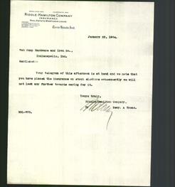 Letterhead - Riddle - Hamilton Company