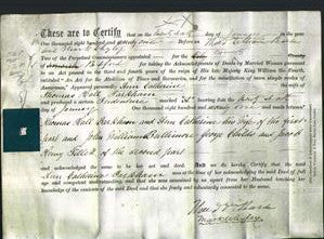 Deed by Married Women - Ann Catherine Barkham-Original Ancestry
