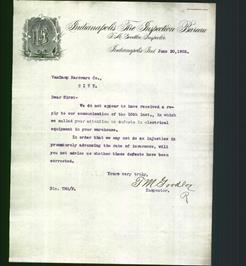 Letterhead - Indianapolis Fire Inspection Bureau