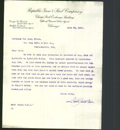 Letterhead - Republic Iron & Steel Company