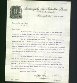 Letterhead - Indianapolis Fire Inspection Bureau