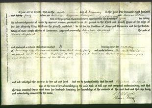 Deed by Married Women - Elizabeth Shepherd-Original Ancestry
