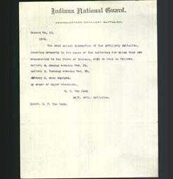 Letterhead - Indiana National Guard