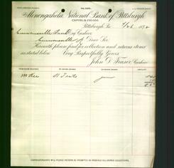 Bank Letterhead - Monongahela National Bank of Pittsburgh