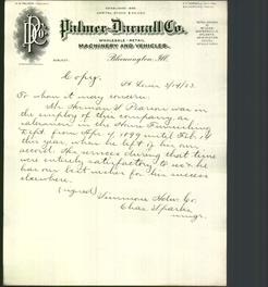Letterhead - Palmer - Darnall Co.