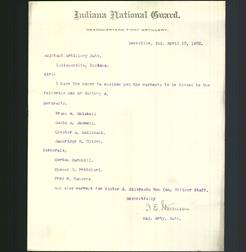 Letterhead - Indiana National Guard