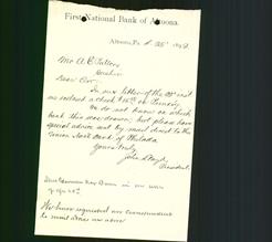 Bank Letterhead - First National Bank of Altoona