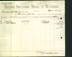 Bank Letterhead - Second National Bank of Altoona