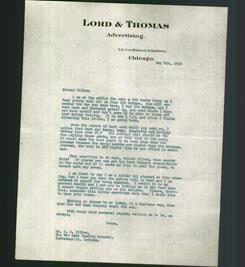 Letterhead - Lord & Thomas