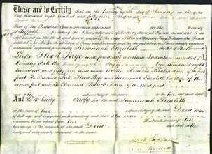 Deed by Married Women - Susannah Elizabeth Page-Original Ancestry