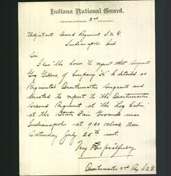 Letterhead - Indiana National Guard