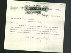 Letterhead - Henry A. Cole