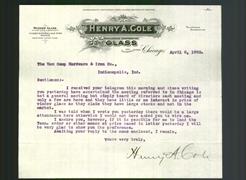 Letterhead - Henry A. Cole