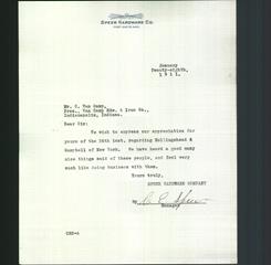 Letterhead - Speer Hardware Co.