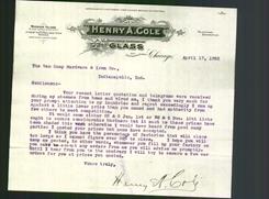 Letterhead - Henry A. Cole
