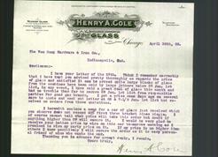 Letterhead - Henry A. Cole