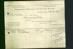 Bank Letterhead - Farmers Deposit National Bank