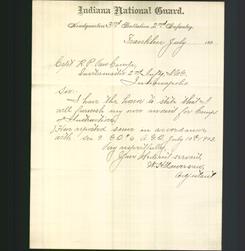 Letterhead - Indiana National Guard