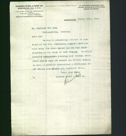 Letterhead - Alabama Steel And Wire Co.