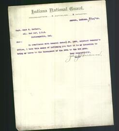 Letterhead - Indiana National Guard