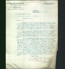 Letterhead - Alabama Steel And Wire Co.