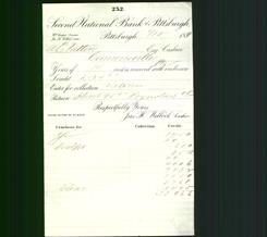 Bank Letterhead - Second National Bank of Pittsburgh