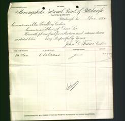 Bank Letterhead - Monongahela National Bank of Pittsburgh