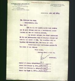 Letterhead - Alabama Steel And Wire Co.