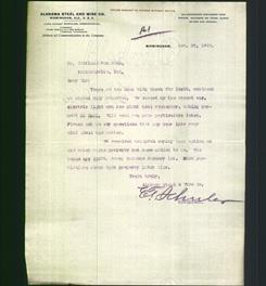 Letterhead - Alabama Steel And Wire Co.
