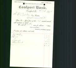 Bank Letterhead - Coalport Bank