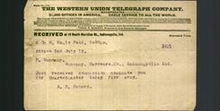 Letterhead - The Western Union Telegraph Company