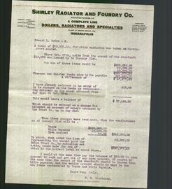 Letterhead - Shirley Radiator and Foundry Company